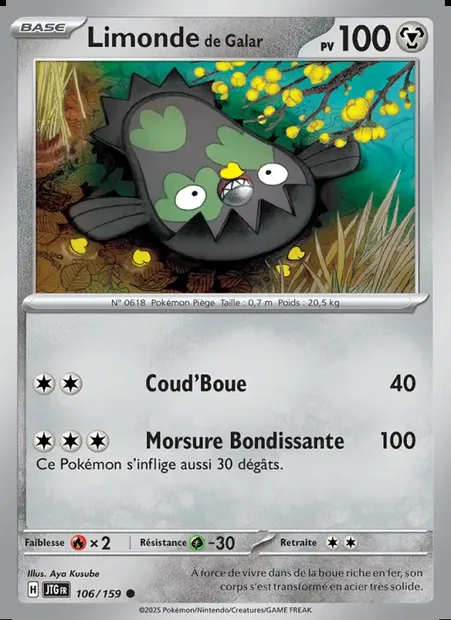 Limonde de Galar, carte Pokémon JTG 106 — extension Aventures Ensemble