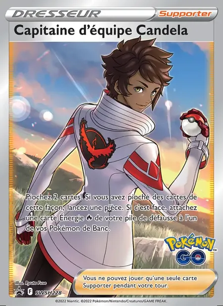 Capitaine d'équipe Candela, carte Pokémon SWSH 228 — extension Promo SWSH