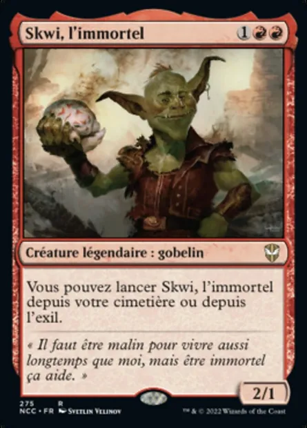Skwi, l'immortel, carte Magic NCC 275 — extension New Capenna Commander