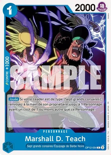Marshall D. Teach, carte One Piece OP12-054 — extension L'HÉRITAGE DU MAÎTRE