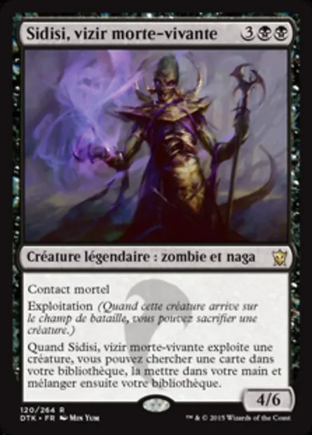 Sidisi, vizir morte-vivante, carte Magic DTK 120 — extension Les Dragons de Tarkir