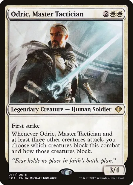 Odric, maître tacticien, carte Magic E01 17 — extension Archenemy: Nicol Bolas