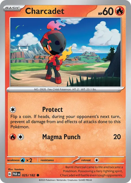 Charcadet, Pokémon card PAR 025 — Paradox Rift set