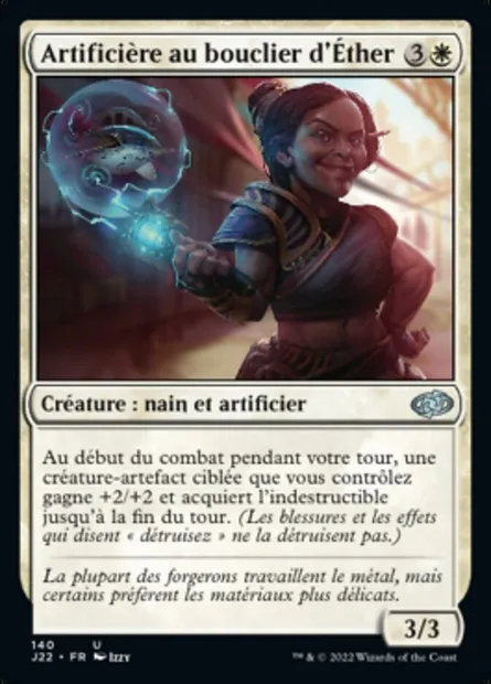 Artificière au bouclier d'Éther, carte Magic J22 140 — extension Jumpstart 2022