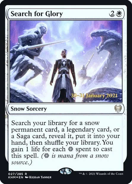 Search for Glory, Magic card PKHM 27s — Kaldheim Promos set