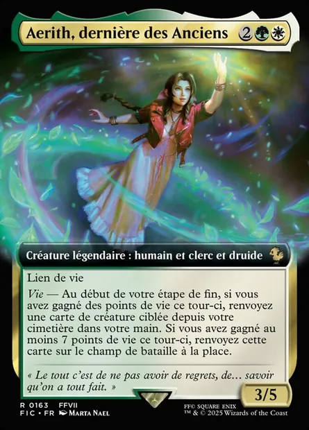Aerith, dernière des Anciens, carte Magic FIC 163 — extension Final Fantasy Commander