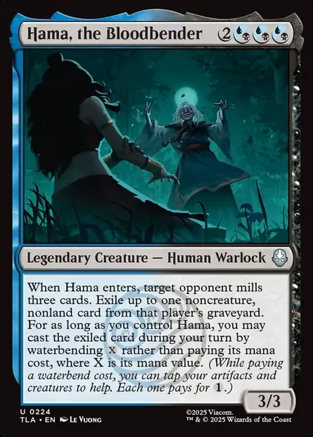 Hama, the Bloodbender, Magic card TLA 224 — Avatar: The Last Airbender set