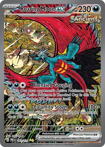 Roaring Moon ex, Pokémon card PRE 162 — Prismatic Evolutions set