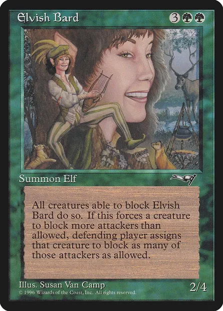 Barde elfe, carte Magic ALL 87 — extension Alliances