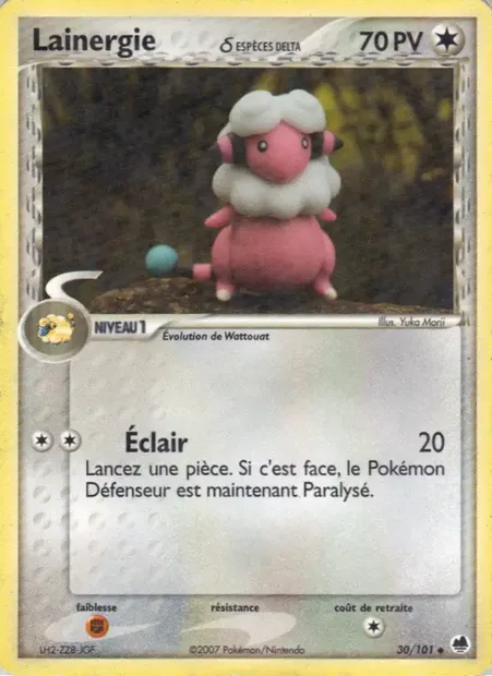 Lainergie δ, carte Pokémon DF 30 — extension EX Île des Dragons