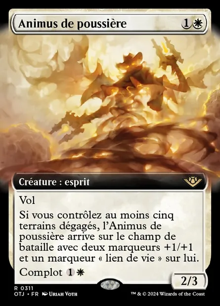 Animus de poussière, carte Magic OTJ 311 — extension Outlaws of Thunder Junction
