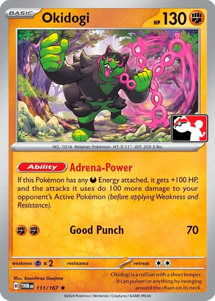 Okidogi, Pokémon card PPS 111-4 — Play! Pokémon Prize Pack Series set