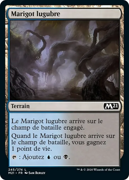 Marigot lugubre, carte Magic M21 245 — extension Core Set 2021