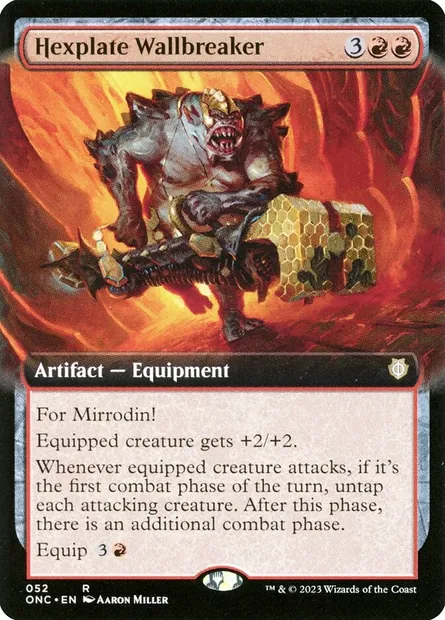 Hexplate Wallbreaker, Magic card ONC 52 — Phyrexia: All Will Be One Commander set