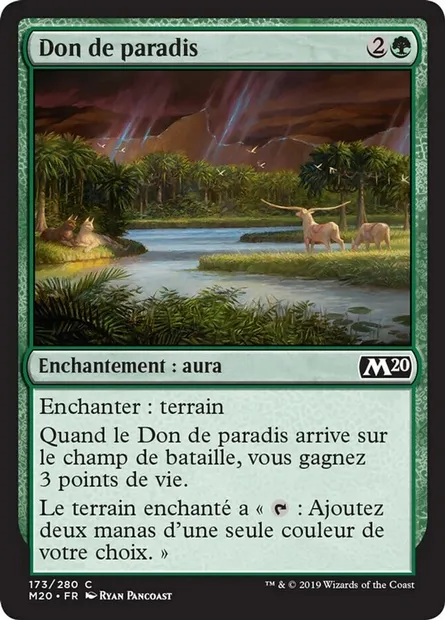 Don de paradis, carte Magic M20 173 — extension Core Set 2020