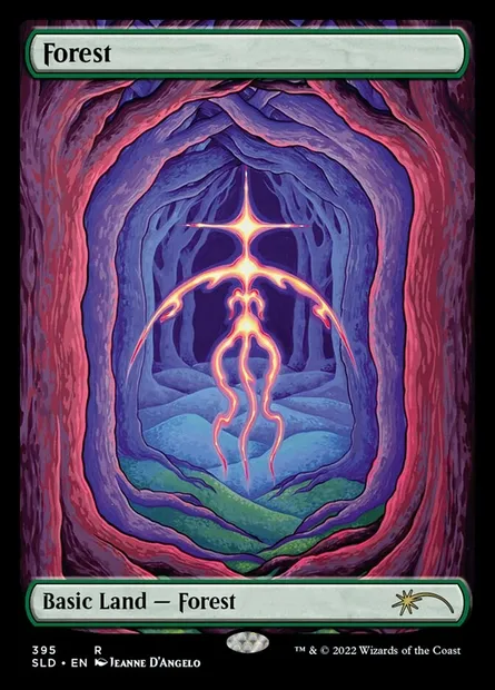 Forest, Magic card SLD 395 — Secret Lair Drop set