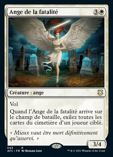 Ange de la fatalité, carte Magic AFC 63 — extension Forgotten Realms Commander