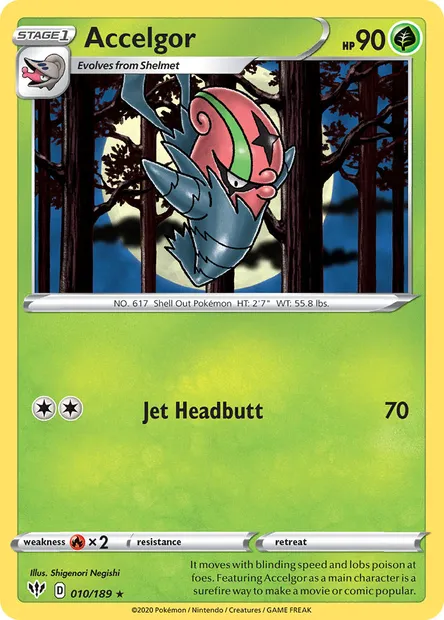 Accelgor, Pokémon card DAA 10 — Darkness Ablaze set