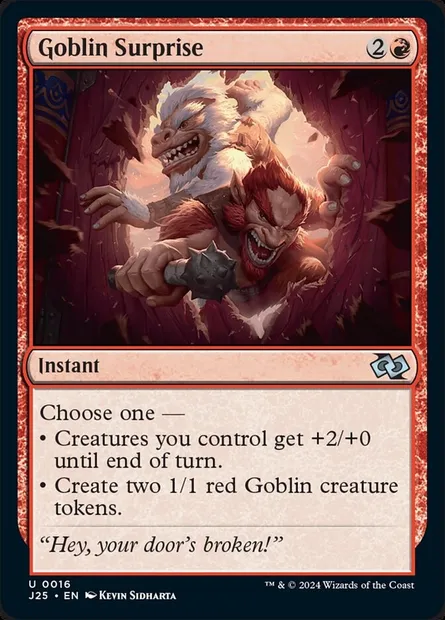 Goblin Surprise, Magic card J25 16 — Foundations Jumpstart set