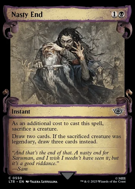 Nasty End, Magic card LTR 550 — The Lord of the Rings: Tales of Middle-earth set