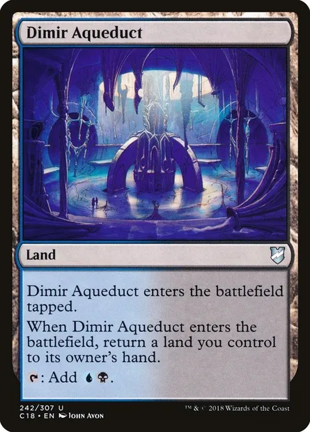Dimir Aqueduct, Magic card C18 242 — Commander 2018 set