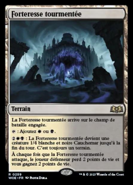 Forteresse tourmentée, carte Magic WOE 259 — extension Wilds of Eldraine
