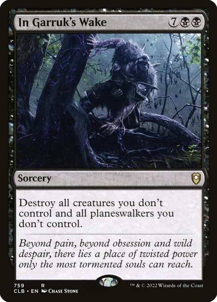 In Garruk's Wake, Magic card CLB 759 — Commander Legends: Battle for Baldur's Gate set