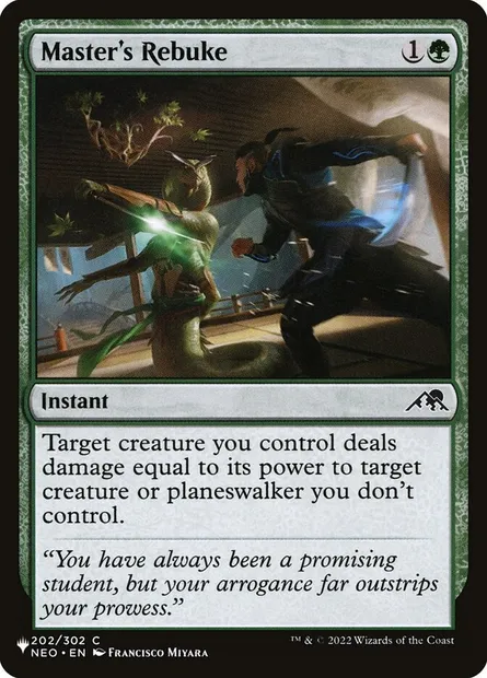 Blâme du maître, carte Magic PLST NEO-202 — extension The List