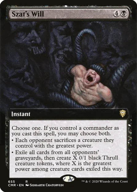 Szat's Will, Magic card CMR 655 — Commander Legends set