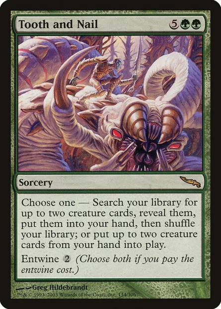 Dent et ongle, carte Magic MRD 134 — extension Mirrodin