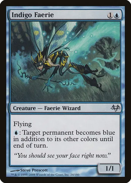 Indigo Faerie, Magic card EVE 24 — Eventide set