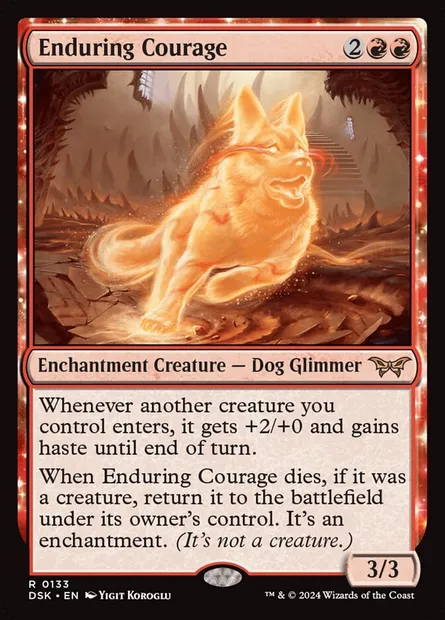Enduring Courage, Magic card DSK 133 — Duskmourn: House of Horror set