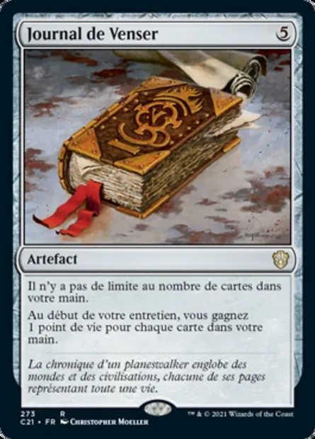 Journal de Venser, carte Magic C21 273 — extension Commander 2021