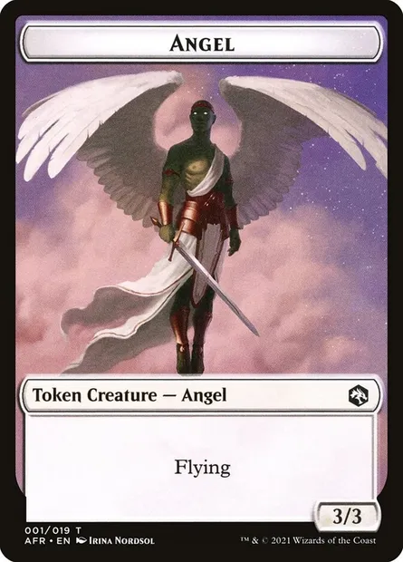 Angel, carte Magic TAFR 1 — extension Adventures in the Forgotten Realms Tokens