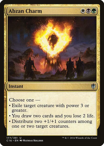Abzan Charm, Magic card C16 177 — Commander 2016 set