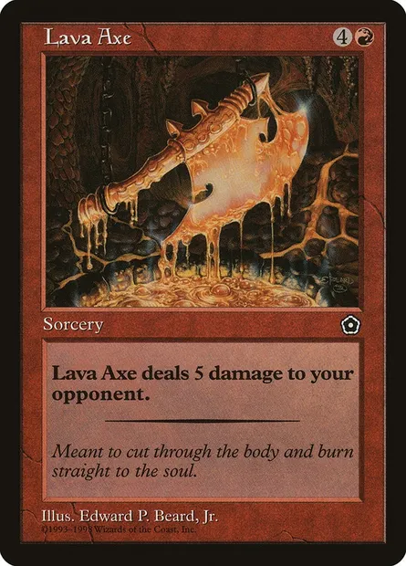 Lava Axe, Magic card P02 107 — Portal Second Age set