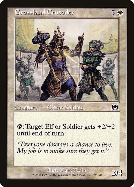 Grassland Crusader, Magic card ONS 32 — Onslaught set