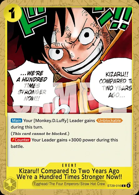 Kizaru!! Compared to Two Years Ago We're a Hundred Times Stronger Now!!, One Piece card ST29-016 — Egghead set