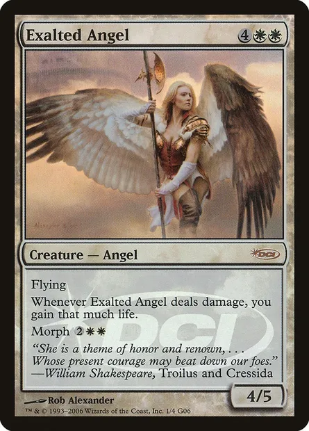 Exalted Angel, Magic card G06 1 — Judge Gift Cards 2006 set