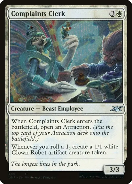 Complaints Clerk, Magic card UNF 293 — Unfinity set