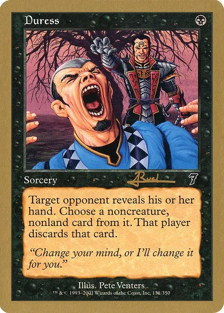 Contrainte, carte Magic WC01 ar131 — extension World Championship Decks 2001