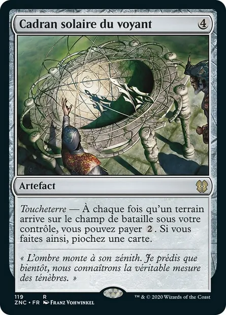 Cadran solaire du voyant, carte Magic ZNC 119 — extension Zendikar Rising Commander
