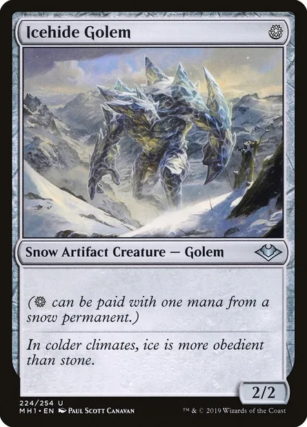 Icehide Golem, Magic card MH1 224 — Modern Horizons set