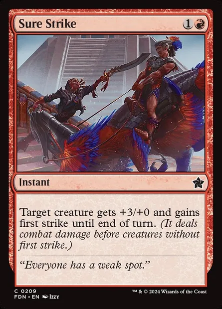 Sure Strike, Magic card FDN 209 — Foundations set