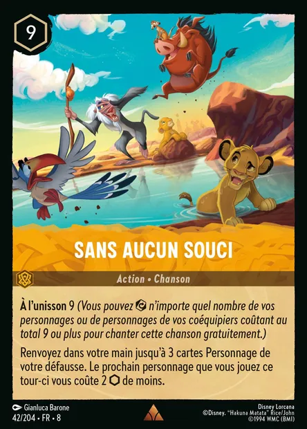 Sans aucun souci, carte Disney Lorcana CH8-042 — extension Le Règne de Jafar
