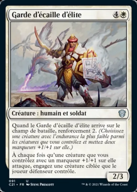 Garde d'écaille d'élite, carte Magic C21 91 — extension Commander 2021