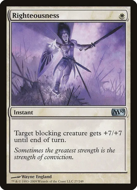 Righteousness, Magic card M10 27 — Magic 2010 set