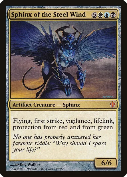 Sphinx of the Steel Wind, Magic card C13 217 — Commander 2013 set