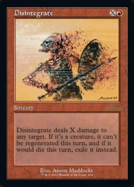 Disintegrate, Magic card 30A 434 — 30th Anniversary Edition set