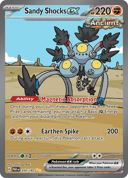 Sandy Shocks ex, Pokémon card PAR 250 — Paradox Rift set